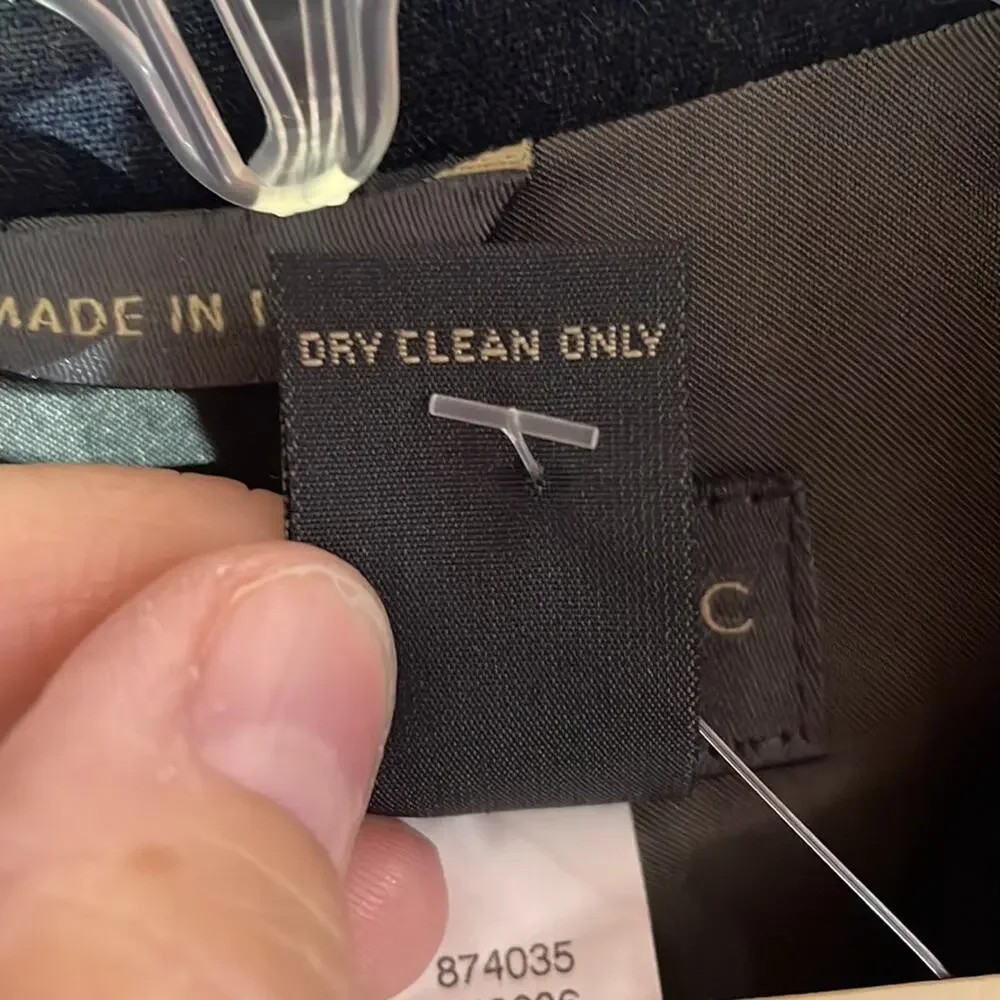 Banana Republic M charcoal wool lined front zip short jacket nwt vintage - Picture 4 of 11